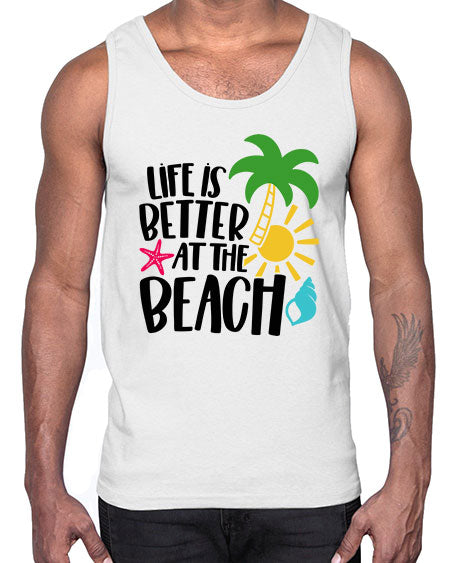 Life Is Better At The Beach Style 34#- summer- Cotton Tank