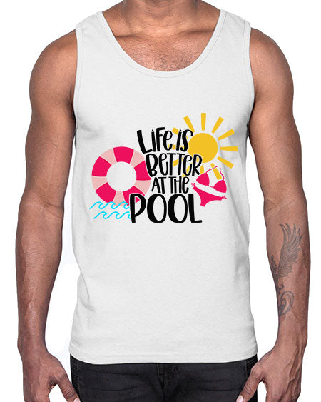 Life Is Better At The Pool Style 33#- summer- Cotton Tank
