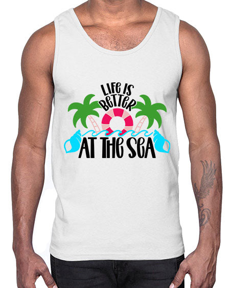 Life Is Better At The Sea Style 32#- summer- Cotton Tank