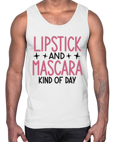 Lipstick and Mascara Kind of Day Style 57#-makeup Cotton Tank