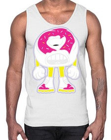 Living donut 159#- cartoon food- Cotton Tank
