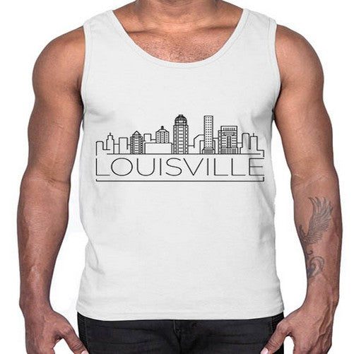 Louisvilla Minimal Skyline 1174#- cities- Cotton Tank