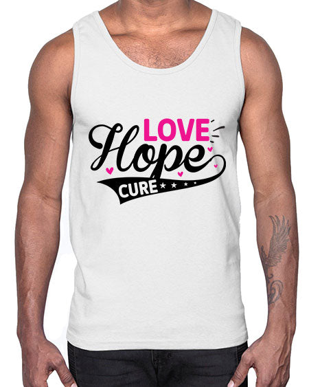 Love Hope Cure 14#- breast cancer- Cotton Tank