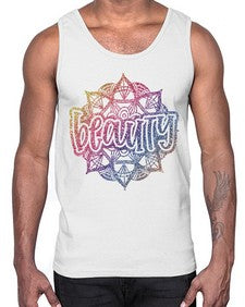 Mandala Beauty Rainbow Glitter 756#- mandala- Cotton Tank