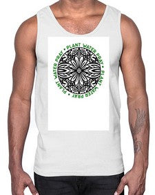 Mandala Garden Round 910#- mandala- Cotton Tank