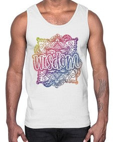 Mandala Wisdom Rainbow Glitter 764#- mandala- Cotton Tank
