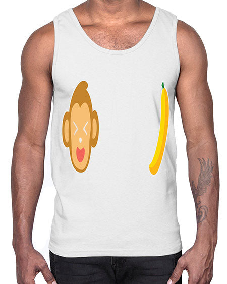Monkey Heartbeat Banana 13#- monkey- Cotton Tank