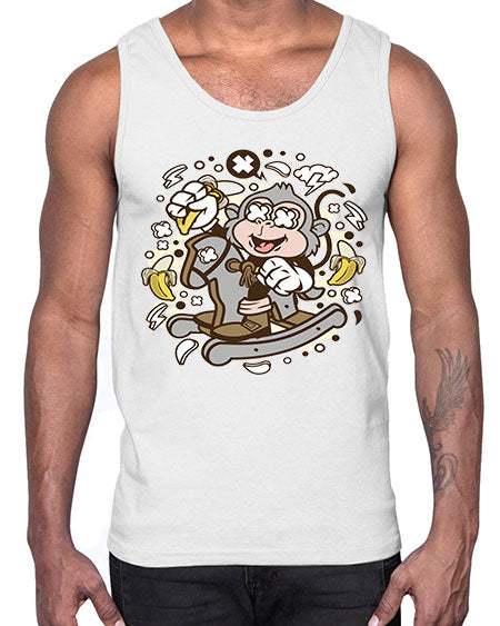 Monkey Rocking Horse- monkey- Cotton Tank