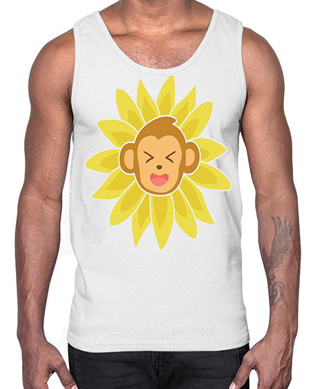 Monkey Sunflower 17#- monkey- Cotton Tank