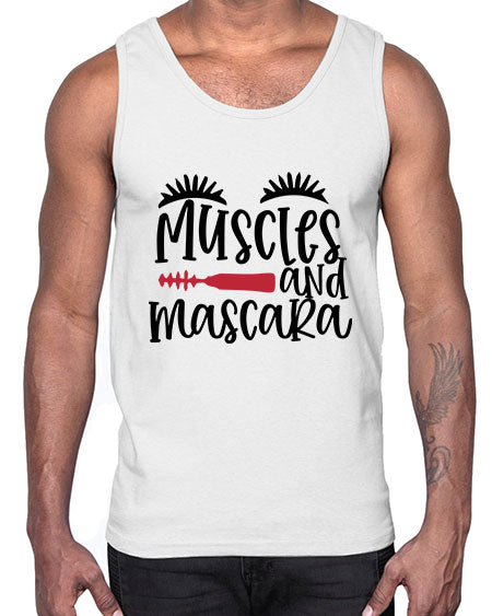 Muscles and mascara design Style 221#-makeup Cotton Tank