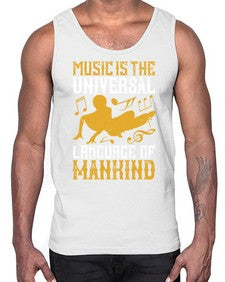 Music is the universal language of mankind 34#- dance2- Cotton Tank