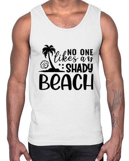 No one likes a shady beach 01#- summer- Cotton Tank