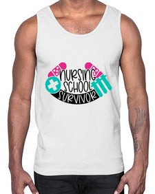 Nursing School Survivor Style Style 1280#- nurse- Cotton Tank