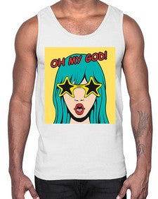 Oh My God 963#- art pop art- Cotton Tank