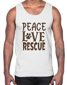 Peace Love Rescue Style 23#- cats- Cotton Tank