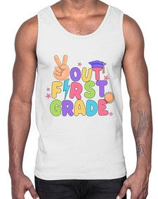 Peace Out first Grade Peace 625#- first grade- Cotton Tank