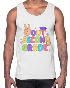 Peace Out second Grade Peace 643#- second grade- Cotton Tank