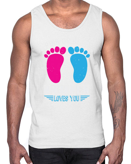 Pink or Blue brother loves you Style 185#- baby shower- Cotton Tank