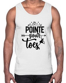 Pointe your toes 177#- ballet- Cotton Tank