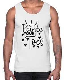 Pointe your toes 178#- ballet- Cotton Tank