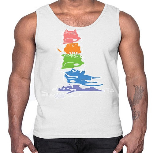 Pride Kawaii Cats Pile Cute Anime 277#- anime- Cotton Tank