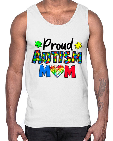 Proud Autism Mom- autism- Cotton Tank