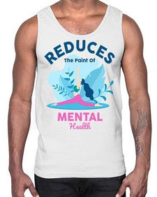 Reduces the Paint of Mental Health 495#- yoga- Cotton Tank