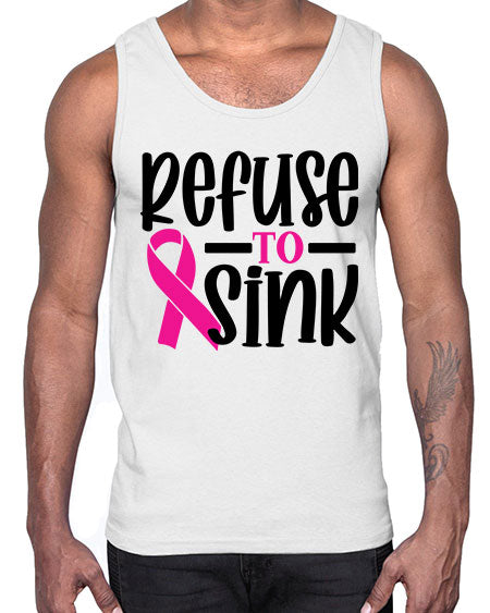 Refuse to Sink 9#- breast cancer- Cotton Tank