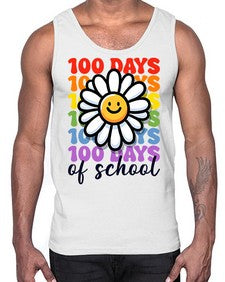 Retro Flower one hundred Days Of 752#- one hundred days- Cotton Tank