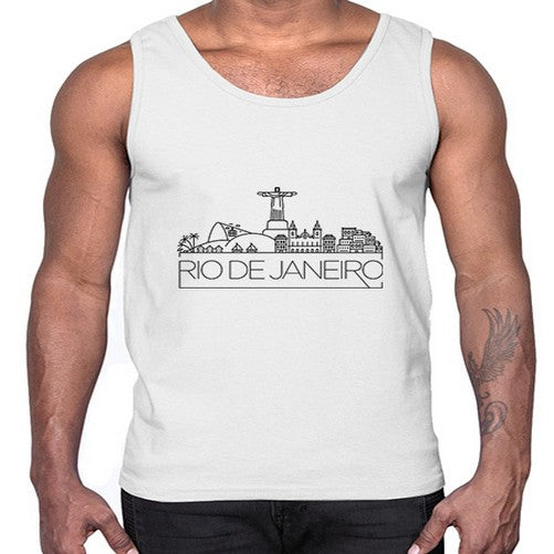 Rio De Janeiro Minimal Skyline 1733#- cities- Cotton Tank