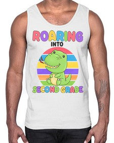 Roaring to second Grade Trex 772#- second grade- Cotton Tank