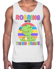 Roaring to third Grade Trex 773#- third grade- Cotton Tank
