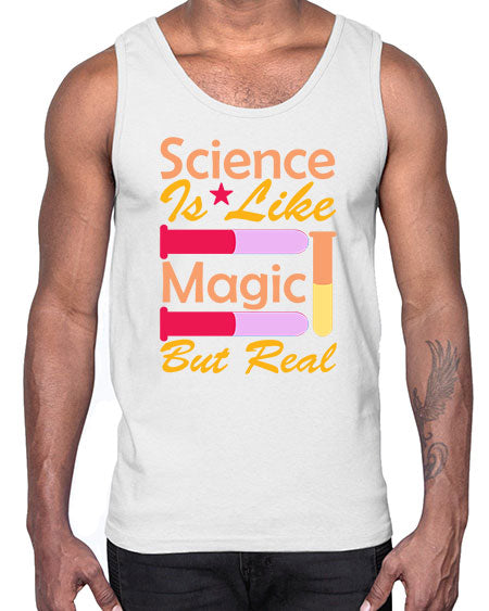 ScienceIsLikeMagicButScience tshirt design Sciencetshirtdesign 50#- general science- Cotton Tank