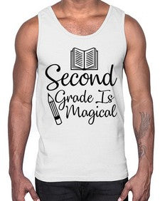 Second Grade Is Magical 820#- second grade- Cotton Tank