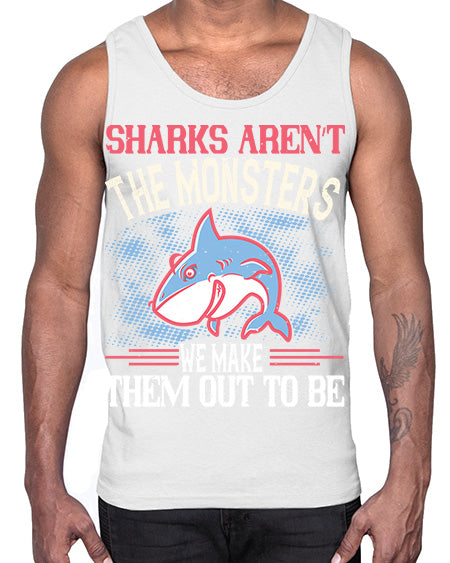 Sharks aren’t the monsters we make them out to be Style 24#- shark-fish- Cotton Tank