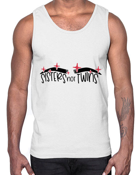 Sisters Not Twins Style 22#-makeup Cotton Tank