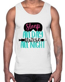 Sleep All Day Nurse All Style Style 1399#- nurse- Cotton Tank
