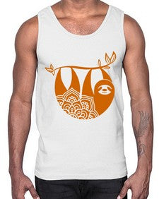 SlothMandala 1076#- mandala- Cotton Tank