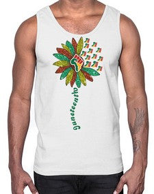 Sunflower Fist Juneteenth Black History 24#- black juneteenth- Cotton Tank