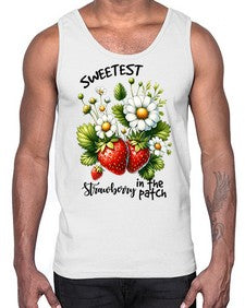 Sweetest Strawberry In The Patch 1598#- strawberry- Cotton Tank