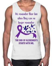 The End Of AlzheimerS Start With Me 217#- alzheimers- Cotton Tank
