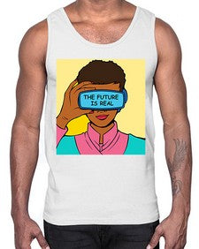 The Future is Real 1151#- art pop art- Cotton Tank