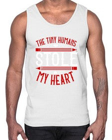 The Tiny Humans STOLE MY HEART Style 1531#- teacher- Cotton Tank