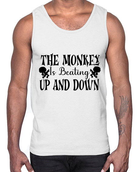 The monkey is beating up - monkey- Cotton Tank