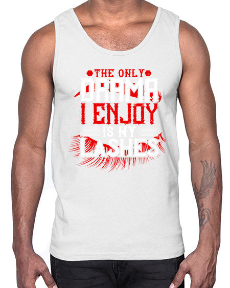 The only drama I enjoy is my lashes Style 182#-makeup Cotton Tank