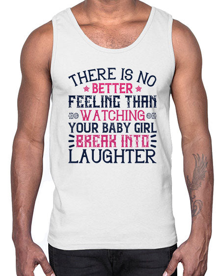 There is no better feeling than watching your baby girl break into laughter Style 461#- baby- Cotton Tank