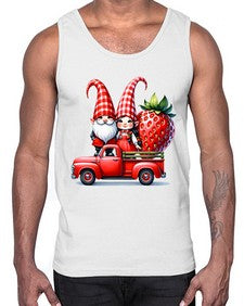 Truck Gnome Strawberries 1673#- strawberry- Cotton Tank