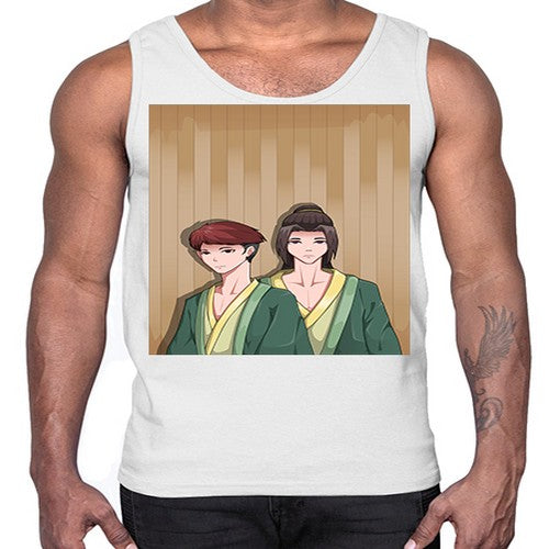 Two man in a hot spring 18#- anime- Cotton Tank