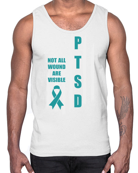 Veteran Not All Wounds Are 5#- PTSD- Cotton Tank