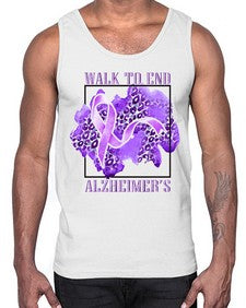 Walk o End AlzheimerS Purple Ribbon 220#- alzheimers- Cotton Tank